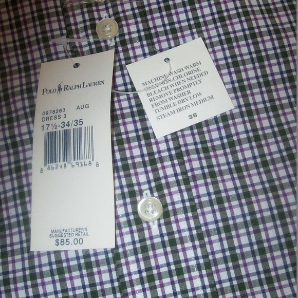 "Host Pick" Polo Ralph Lauren NWT Long Sleeve Plaid Shirt XL - Picture 4 of 6